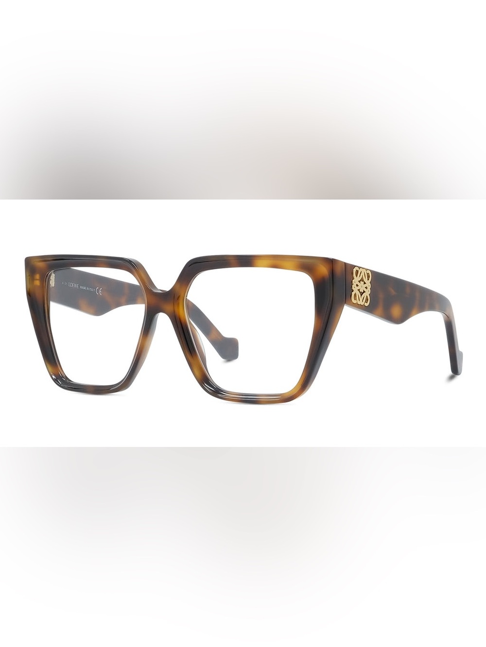 Loewe Chunky Anagram LW50042I Shiny Havana Eyeglasses 55-16-140 + Case